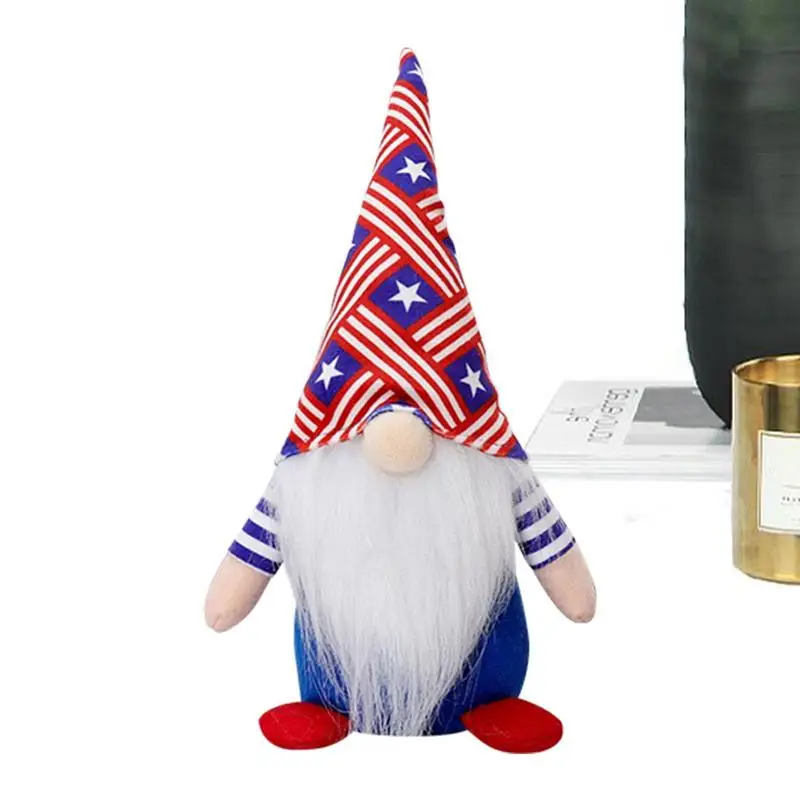 

4th Of July Gnomes Faceless Doll Plush Decorations For Independence Day Uncle Sam Tomte For American Independence Day Gift Stars