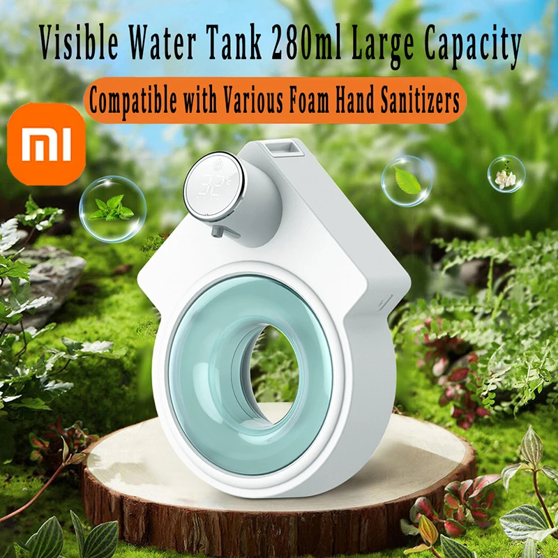 

Xiaomi Soap Dispensers 280ml Creative Foam Temperature Display Hand Wash Waterproof Automatic Wall-mounted Liquid Soap Dispense