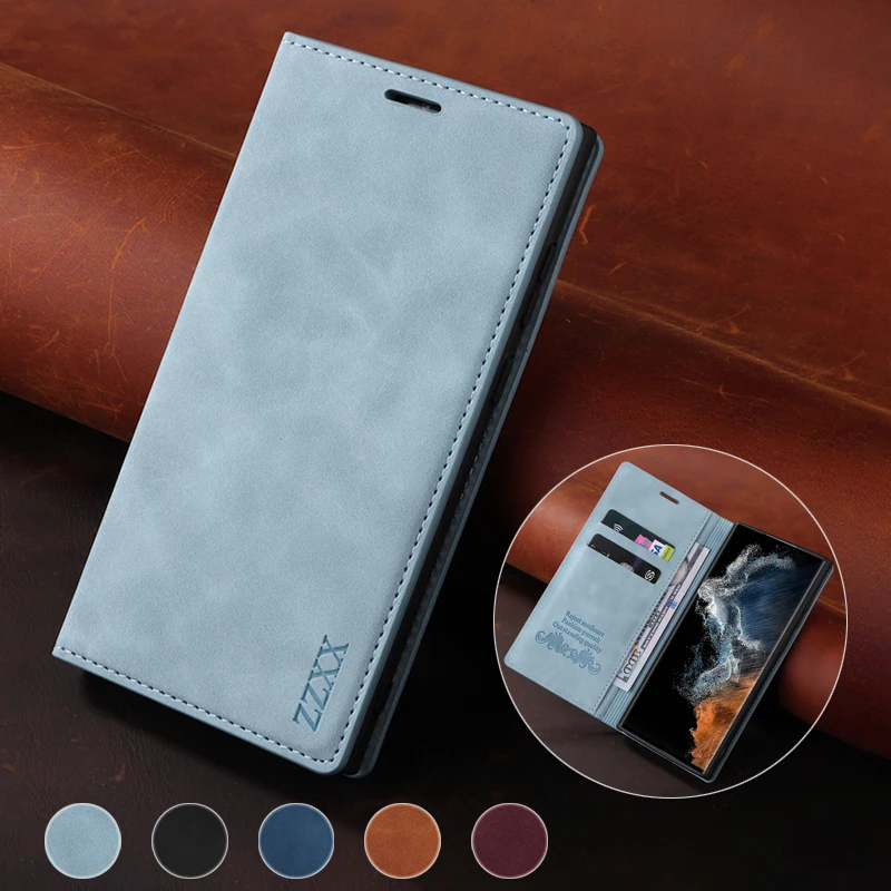 

Wallet Magnetic Flip Leather Case For Samsung Galaxy S23 S22 Ultra S21 Plus S20 FE S10 Plus S9 S8 Plus A13 A50 A51 A52 A52s A53