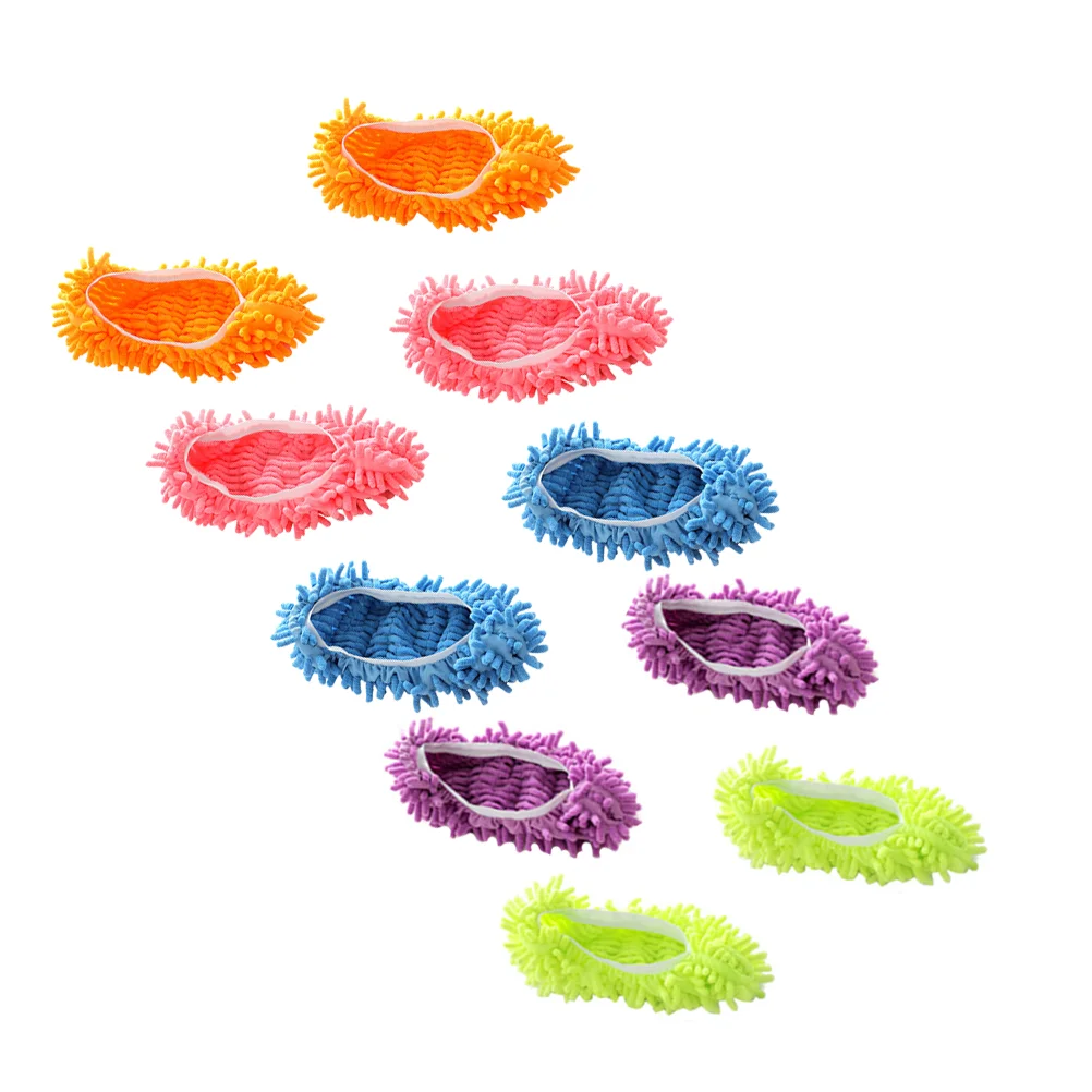 

10 PCS Home Slippers Sweeper Slippers Floor Mops Floor Cleaning Tool Cleaning Mops Lazy Mop Slippers -proof