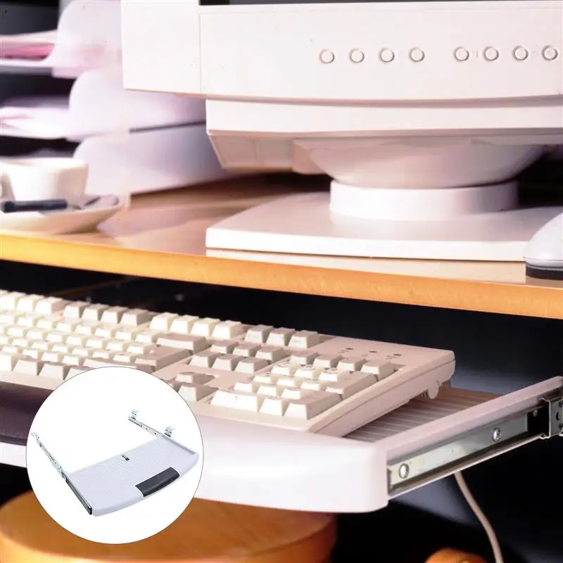 Ящик для клавиатуры письменного стола с поддержкой для ручек, незаметная коллекция типов органайзера для офисных принадлежностей и мелочей.