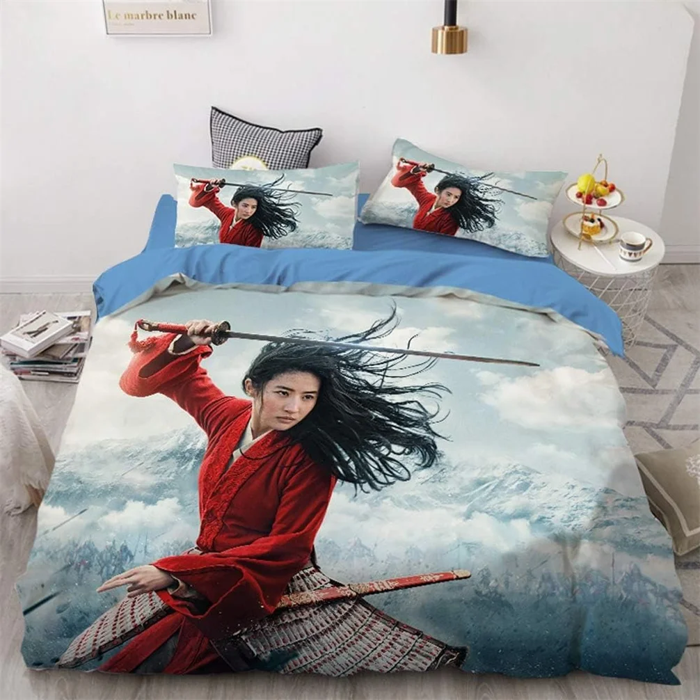 Комплект постельного белья для девочек с 3D-принтом диснеевских принцесс