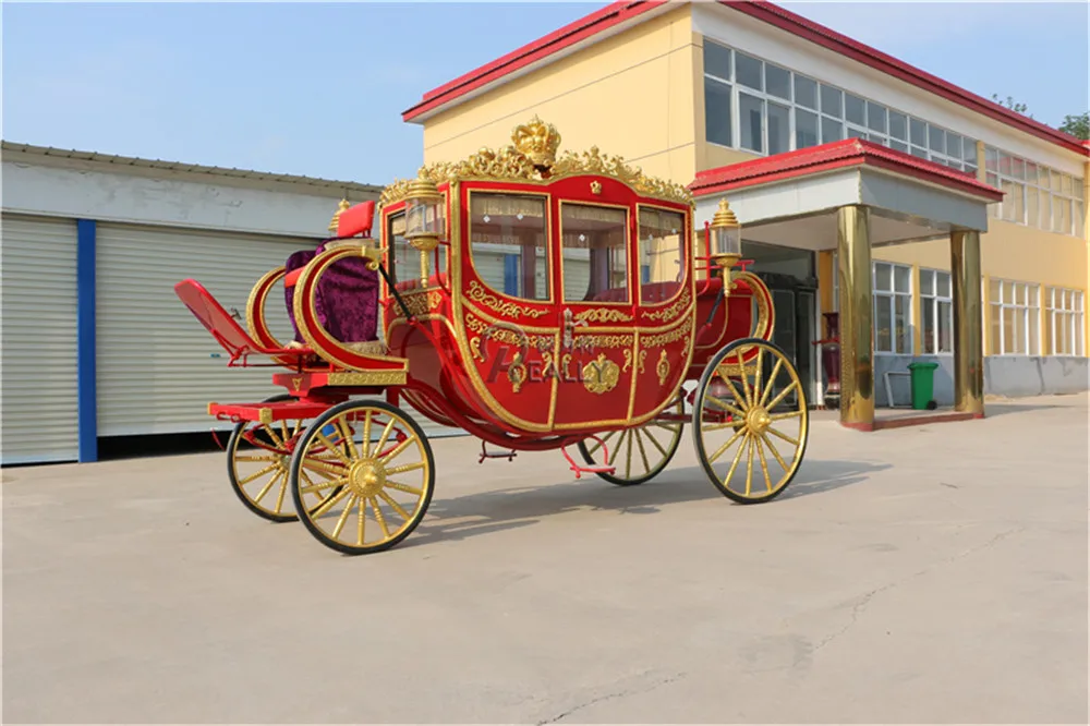 Роскошные электрические четырехколесные кареты Золушки Red Royal для экскурсионных