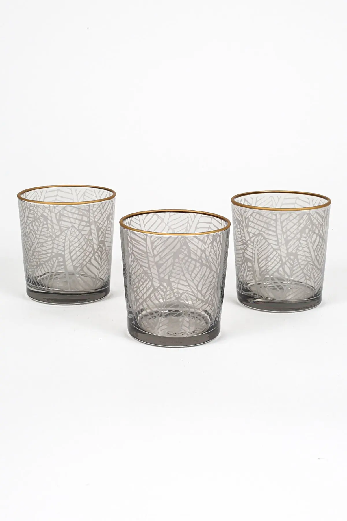 

Тройной фотостакан из дымчатого стекла 380 см3