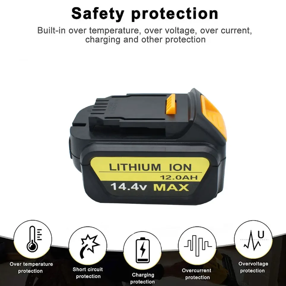 Литий-ионная батарея для электроинструментов Dewalt 14 4 В Ач/Ач DCB140 DCB141 DCB142 DCD735L2 DCF835C2