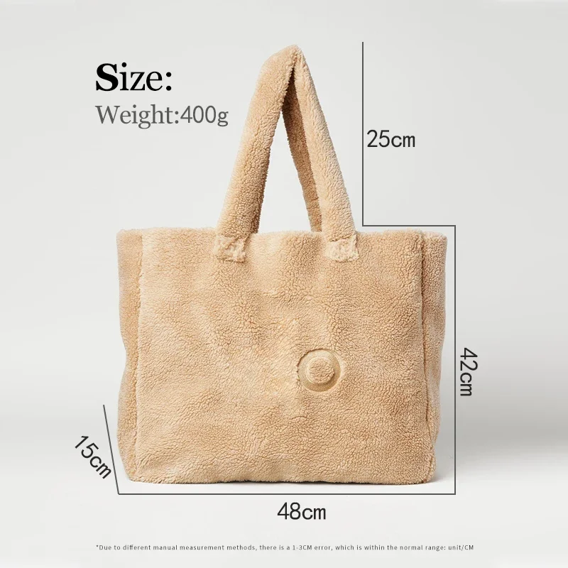 Сумка-тоут из шерпа Goddess Yoga Foxy модная плюшевая сумка с буквенным принтом удобный