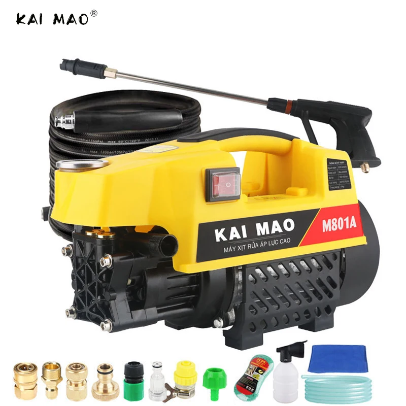 Home Pressure Washer Portable Pressure Washer Adjustable Pressure 1800W Car Washer Machine 10M Car Washer Cleaning Machine