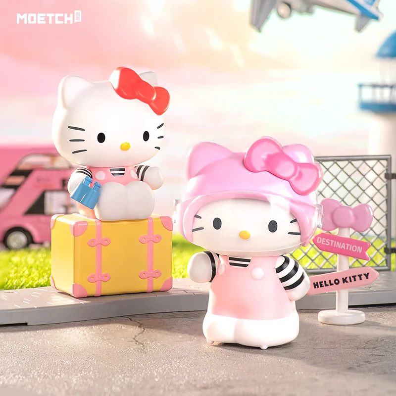 Новый Sanrio Hello Kitty милая сигнальная серия заводное подвижное настольное украшение