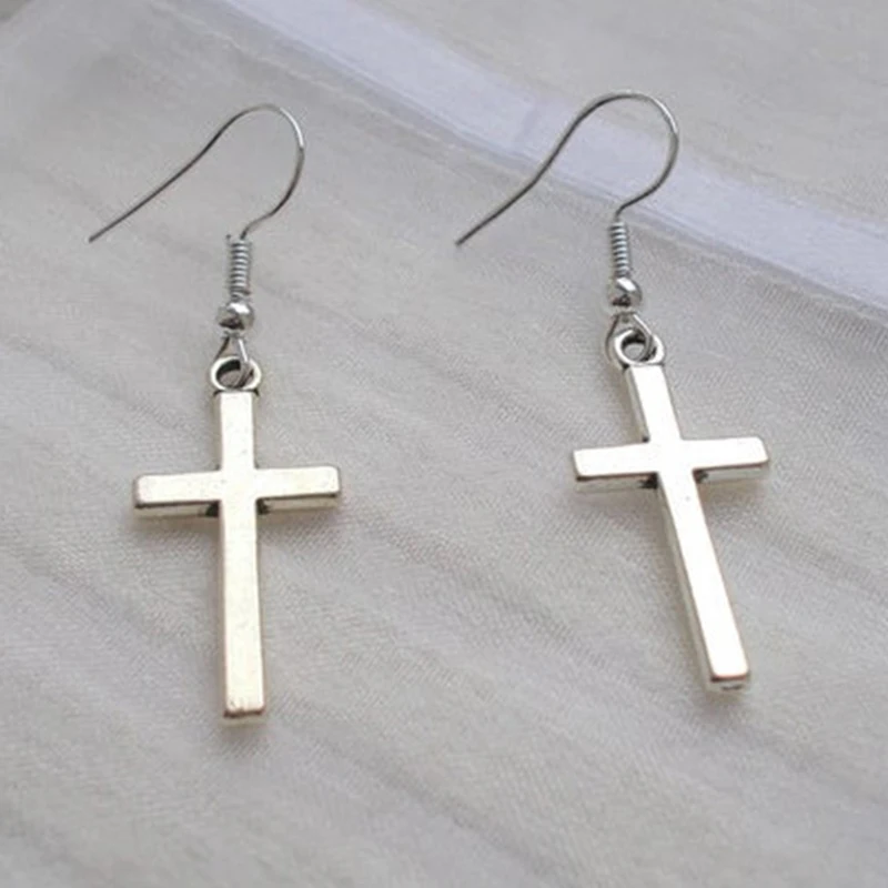 

Small Earrings for Women Jewelry Crosses Dangle Hoop Punk Grunge Goth Gothic Accessories Party Wedding 2023 Gifts Free Shipping