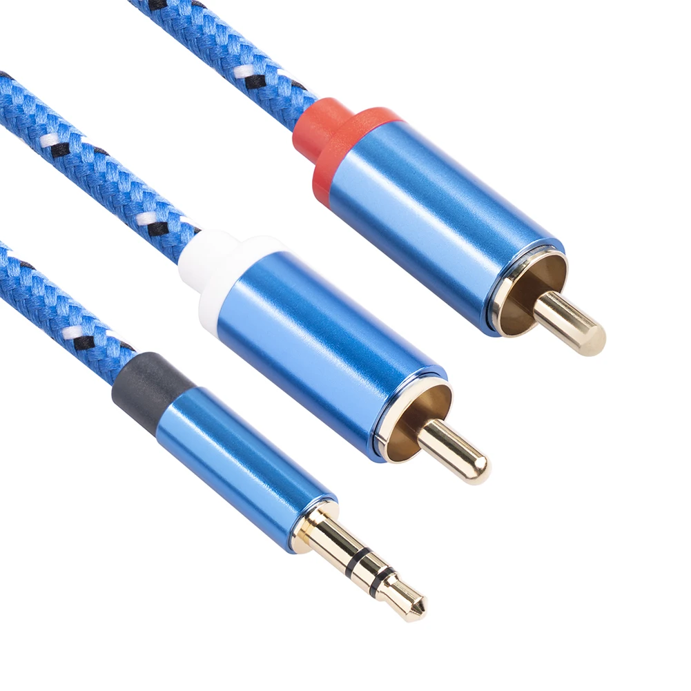 Аудиокабель Hi-Fi стерео 3 5 мм на 2RCA аудиошнур AUX разъем Y-образный сплиттер для