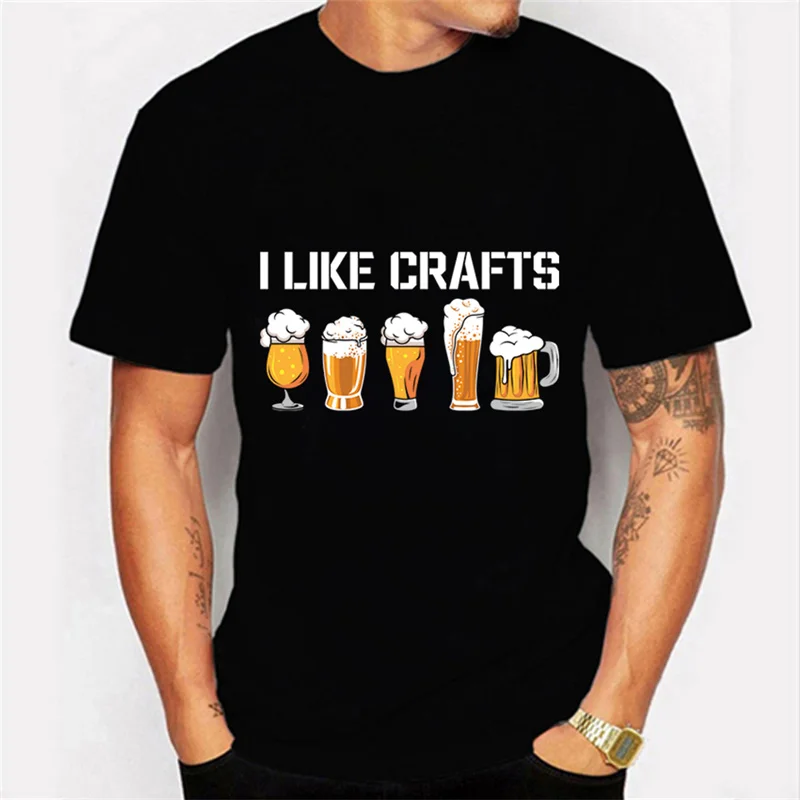 

Забавные мужские футболки I LIKE CRAFTS, футболка большого размера, графические футболки, с принтом "Пиво" Женская футболка в стиле Харадзюку