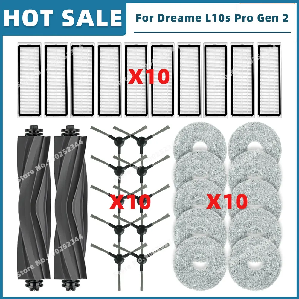 

Аксессуары для Dreame L10s Pro Gen 2: щетка, фильтр, швабра