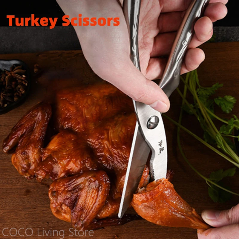 

Chicken Bone Scissors Barbecue Multitools Chicken Duck Scissors Fishbone Household Food Scissors Stainless Steel Kitchen Tools
