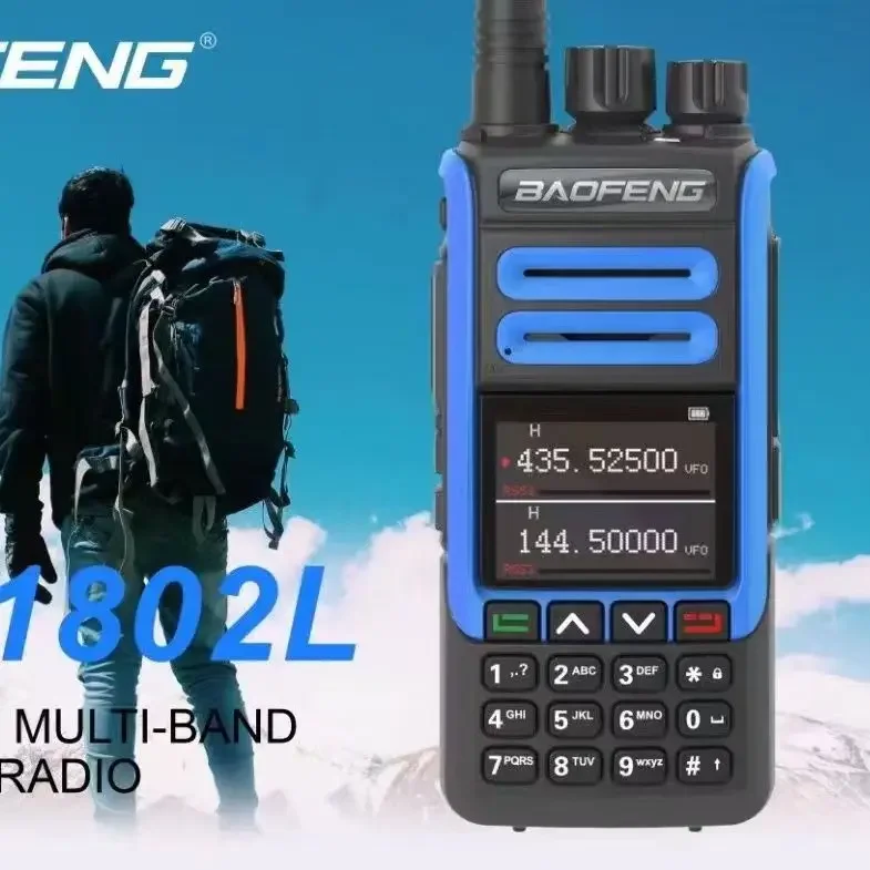 Фото Практичная рация-бестселлер BAOFENG BF-1802L с полным диапазоном частот, функцией копирования одной кнопкой, зарядкой Type-C и защитой от помех. №1