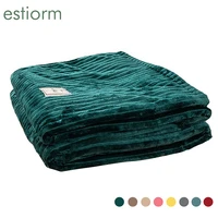 velvet blankets for beds solid striped winter warm soft thin flannel blankethome double single queen king bed throw blanket