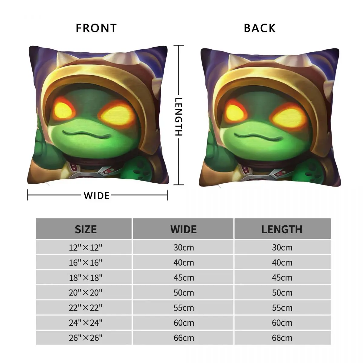 Chibi Rammus OK Pillow Case League Battle Game Legends Cushion Covers Awesome Zippered Decor Pillowcover for Bed 18&quotx18&quot