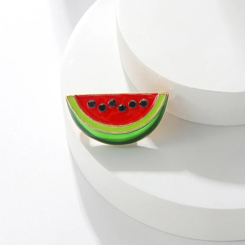 Ретро минималистская индивидуальная брошь модная в форме арбуза булавки на