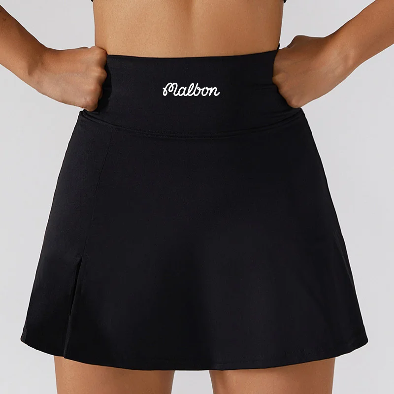 Malbon Women's Golf Dress 2022 New Slim Golf Yoga Short Skirts Breathable Mini Culottes Running Fitness Tennis Sports  Skirt