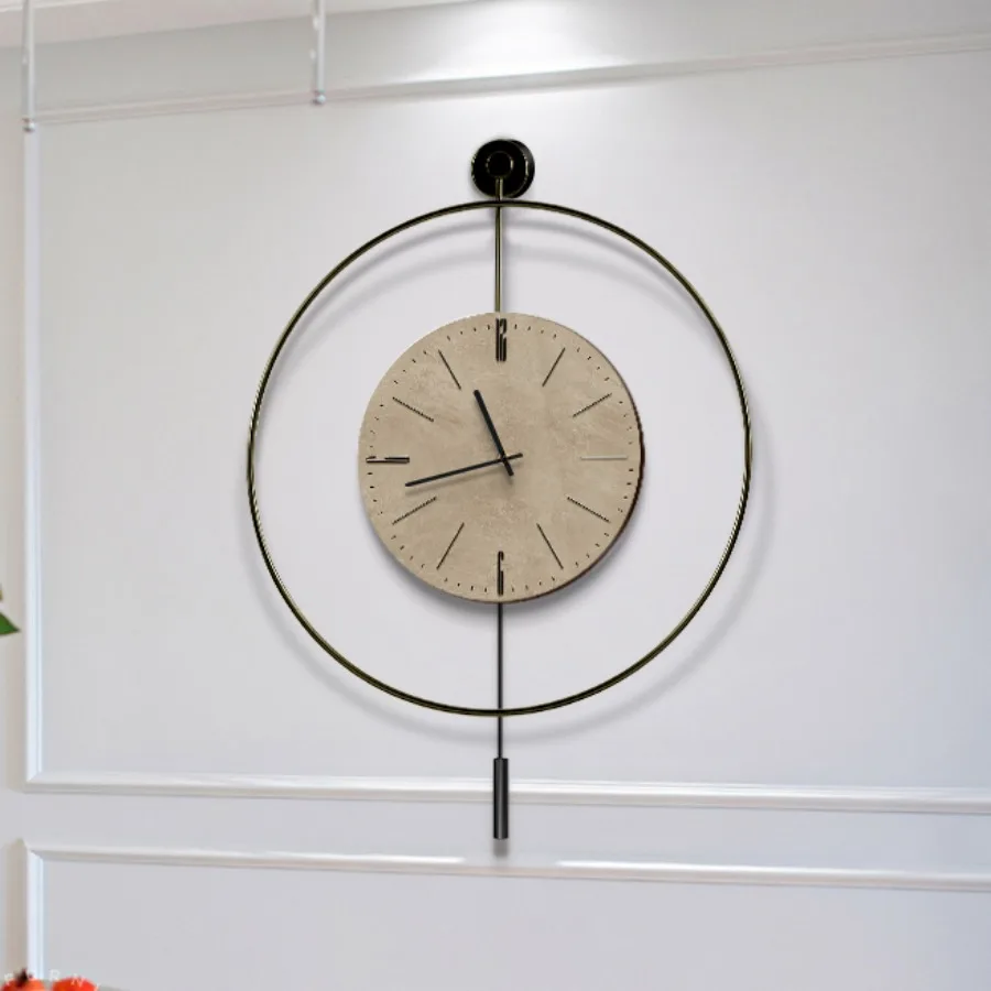 

Gold Metal Clock Wall Hanging Modern Minimalist Simple Battery Operated Watches Living Room Silent Hands Reloj Pared Home Decor