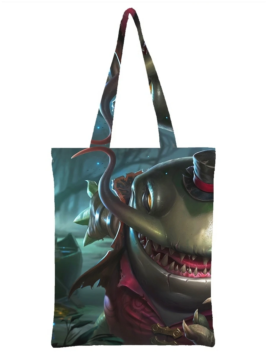 Сумка шоппер с рисунком Кружка 3D - Монстр из Лиги Легенд |