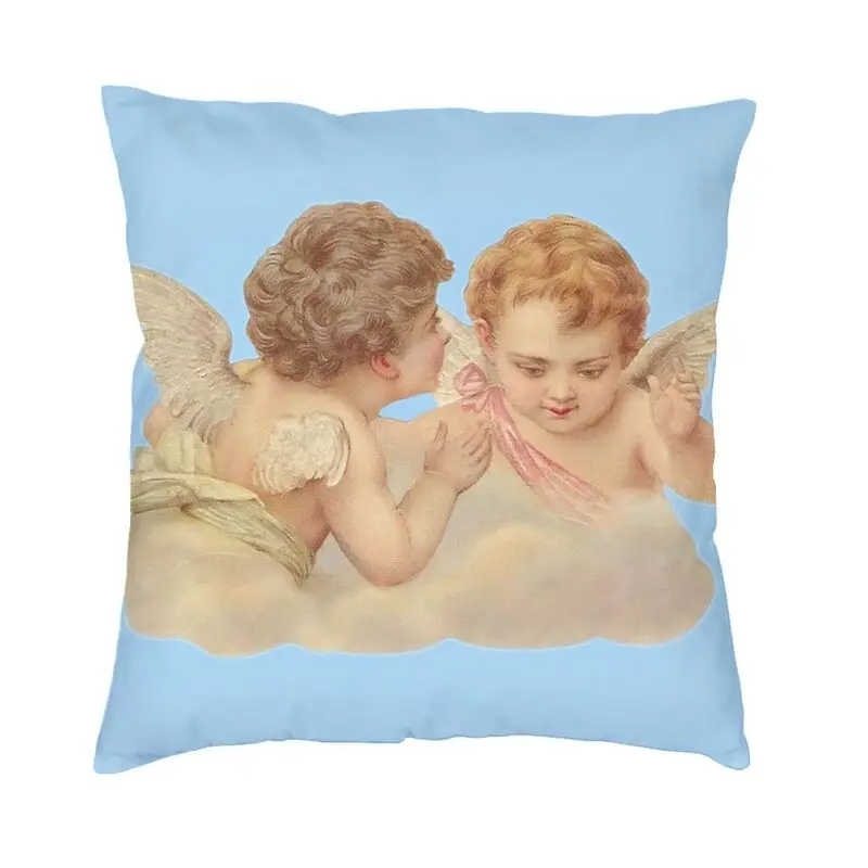 

Renaissance Angels Throw Pillow Cover Decoration 3D Printed Vintage Aesthetic Cherub Wings Cushion Covers Sofa Car Pillowcase