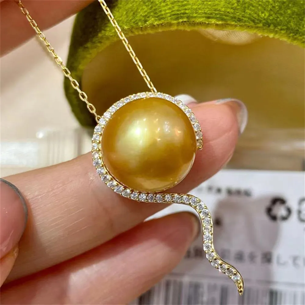 

Жемчужные аксессуары «сделай сам», кулон из стерлингового серебра 925 пробы с пустым держателем, кулон для ожерелья из золота и серебра с бусинами 10-11 мм