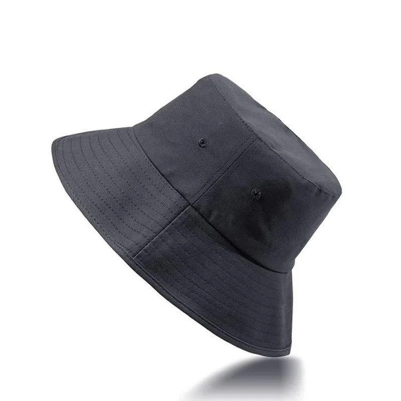 

Unisex Cotton Bucket Hats Summer Foldable Sunscreen Panama Hat Solid Color Hip Hop Wide Brim Beach UV Protection Fisherman Hat