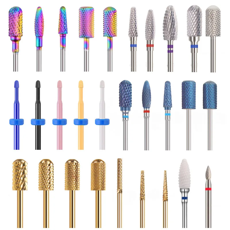 

Ceramic Carbide Milling Cutters For Manicure Electric Nail Files Nail Drill Bits Cuticle Remover Pedicure Drill Machine Bits