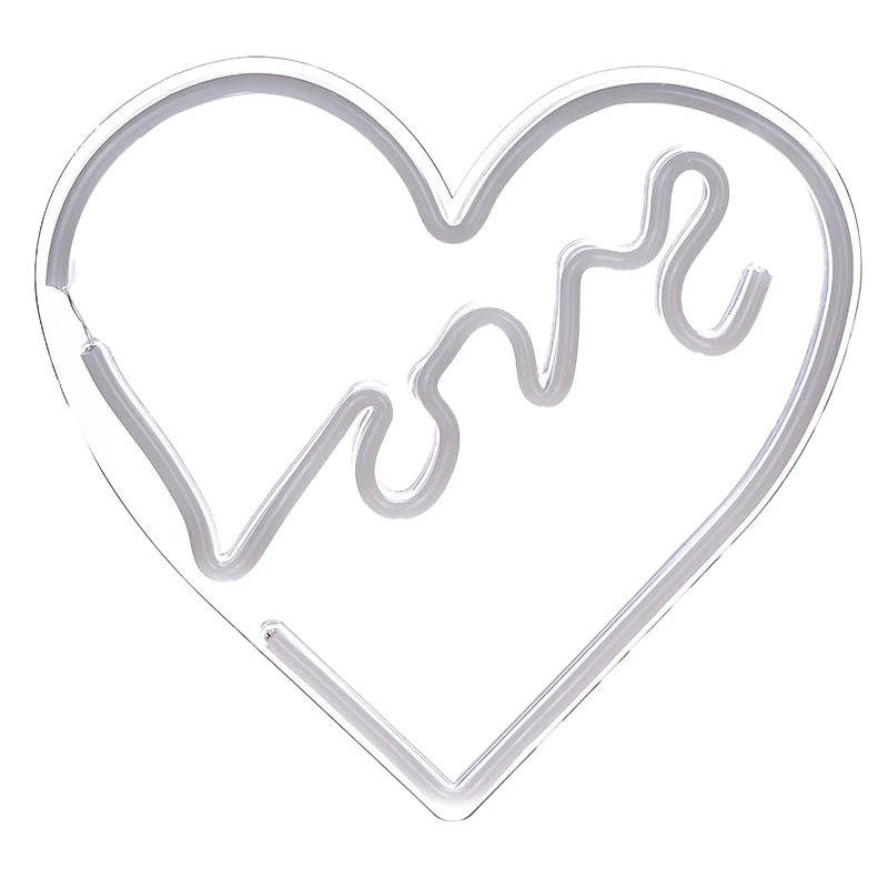 

Настенная вывеска в виде сердца, светодиодный неоновый красный светильник «Love» для прохладного настенного искусства, украшение для спальн...