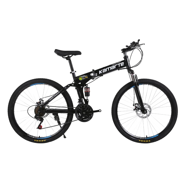 

24/26inch Folding Mountain Bicycle 21/24/27/30 Variable Speed Front And Rear Double Disc Brake Spoke Wheel Bike