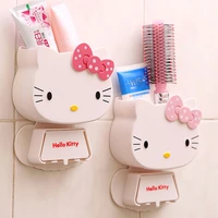 kawaii sanrio hellokittys cartoon toothbrush holder bathroom ornaments facial cleanser comb sundries storage box set girl gift