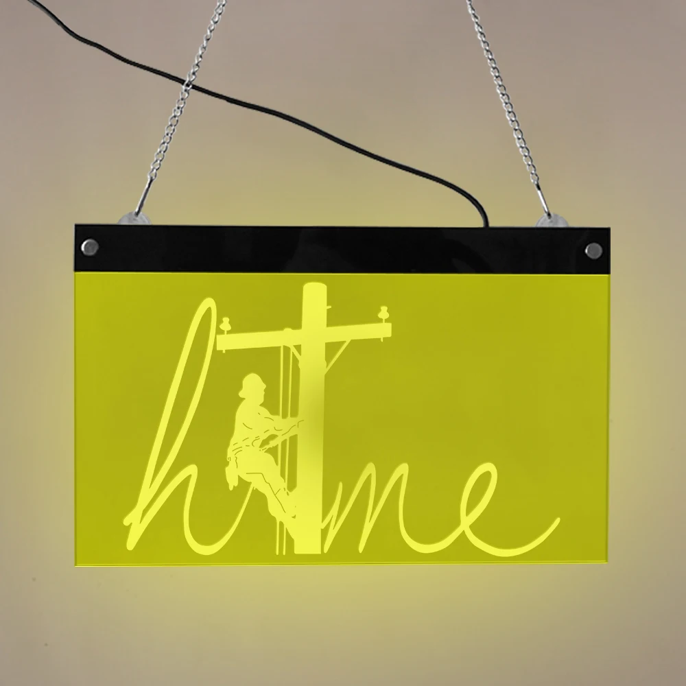 

Персонализированный светодиодный неоновый знак питания, Декор, дорожный электрик, вывеска на заказ, многоцветный светодиодный настенный Декор, подарок