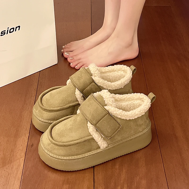 Зимняя обувь женские сабо на платформе Modis New Creepers 2024 зимние сапоги липучке модная