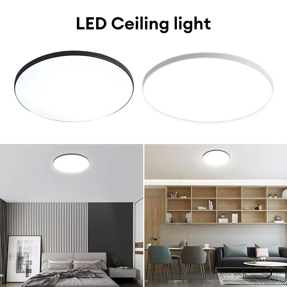 

4cm Ultra-thin LED Ceiling Light 18W 24W Indoor Modern Lighting Decoration Home LivingRoom Bedroom Hallways Corridor Lamp