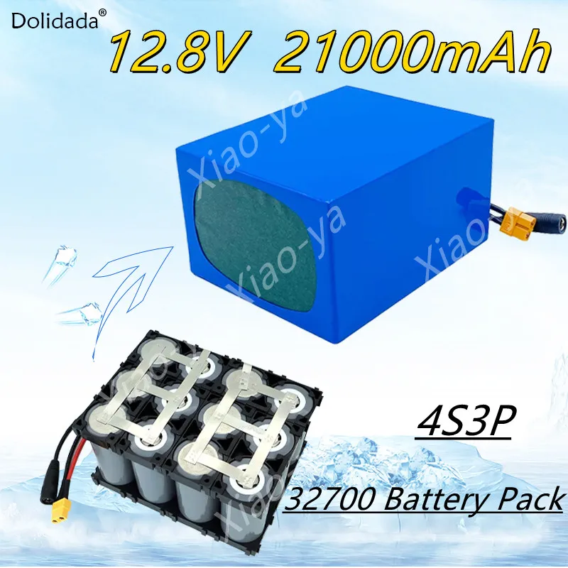 

Аккумуляторная батарея 32700 Lifepo4 4S3P, 12,8 В, 21 Ач, с Φ 20A, максимальный баланс 60 А, BMS для электролодки, беспрерывный источник питания 12 В