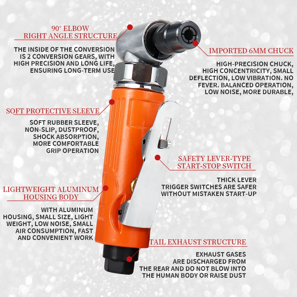 Мини-шлифовальный станок под углом 90 ° 1/4 дюйма