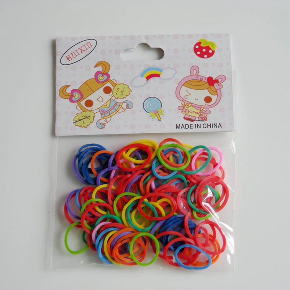

100pcs Colorful Easy Apply Styling Mini Practical High Elastic Daily Solid Hair Decoration Home Pet Rubber Band