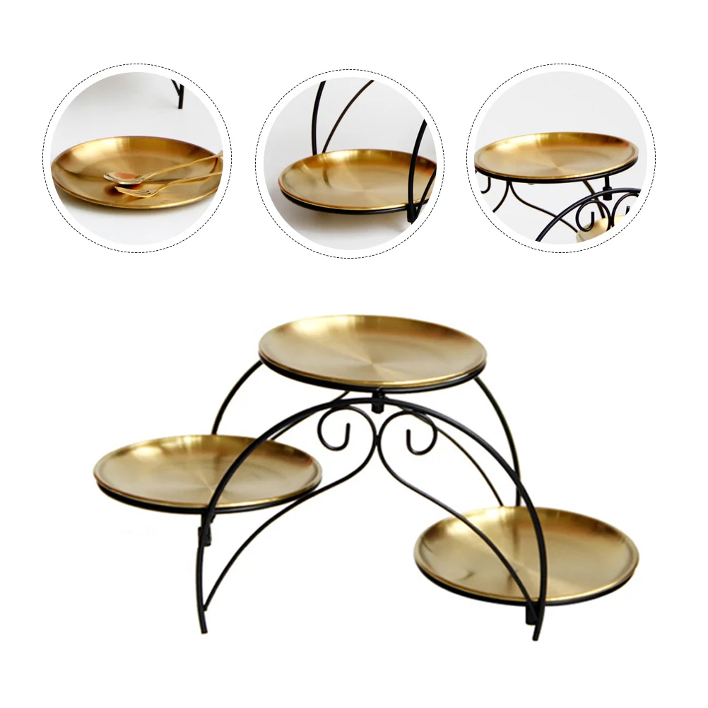 

Stand Serving Tray Cupcake Display Fruit Rack Tier Dessert Metalsnack Cake Tiered Platter Plate Layer Shelf Holder Storage