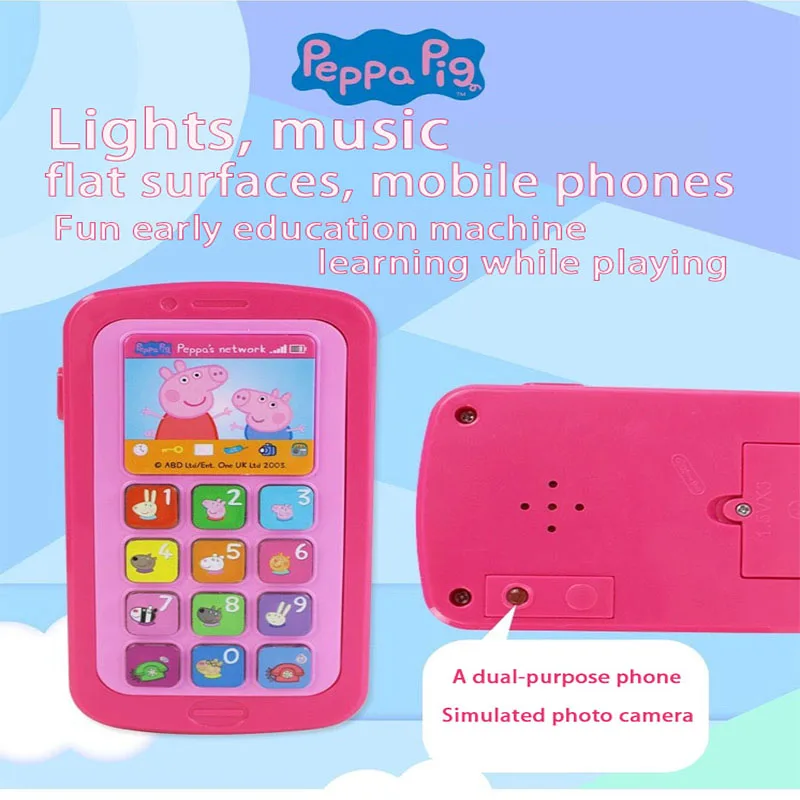 Свинка Пеппа искусственная планшетофон для раннего развития детей игрушка в