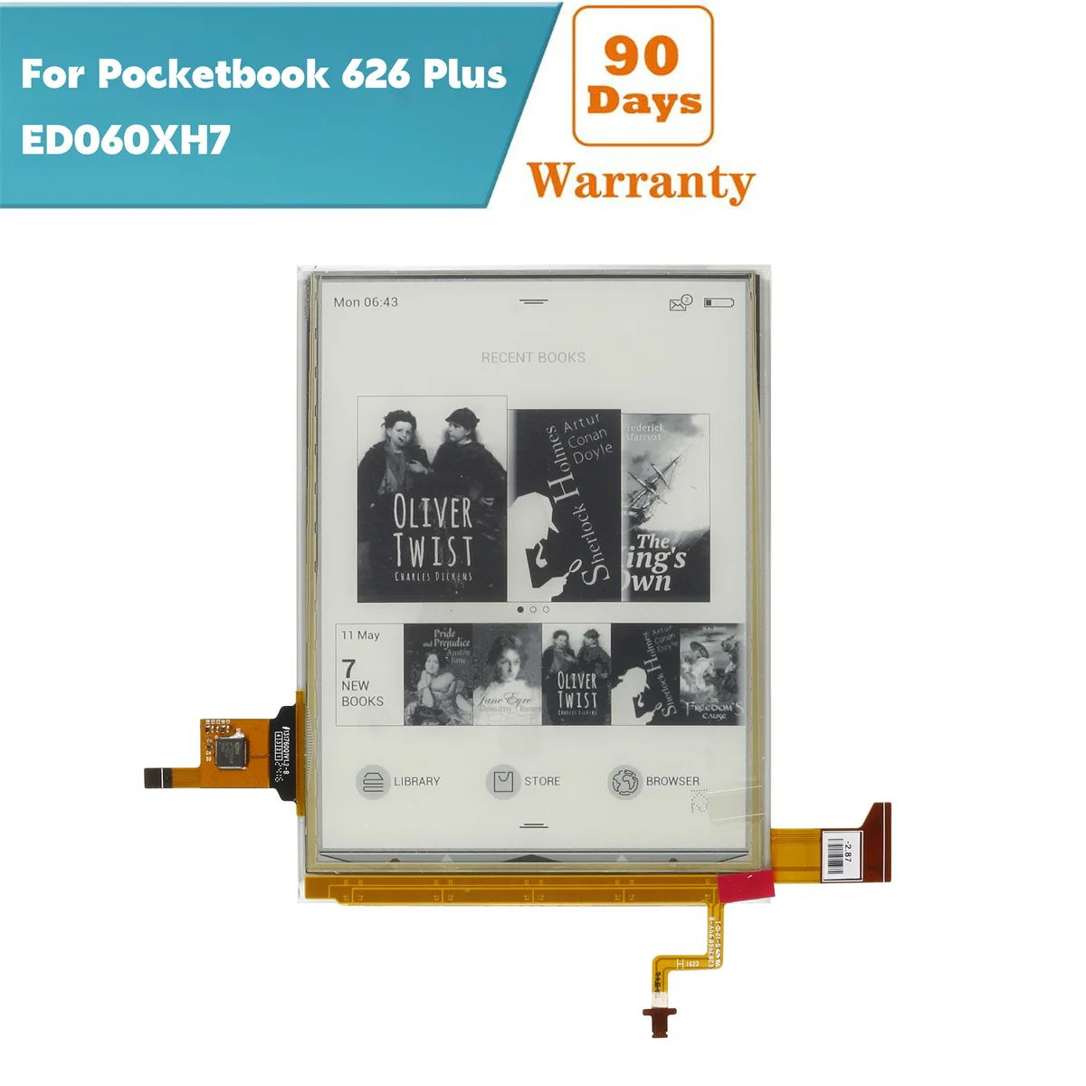 6-дюймовый Eink экран ED060XH7 для Pocketbook 626 Plus Touch Lux 3 ...