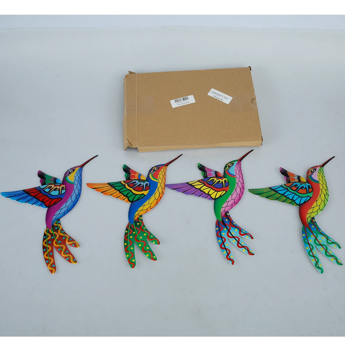 

L 4Pcs Metal Hummingbird Wall Art Wall Hanging Bird Sculpture Decor Garden Iron Bird Ornaments Waterproof Indoor and Outdoor