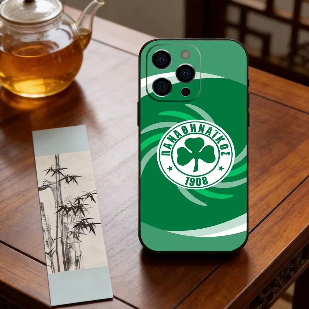 Фото Чехол для телефона с принтом «Атлетик Панатинаикос» для iPhone 17, 16, 15, 14, 13, 12, 11 Plus, Pro Max и других моделей, мягкий черный чехол №4