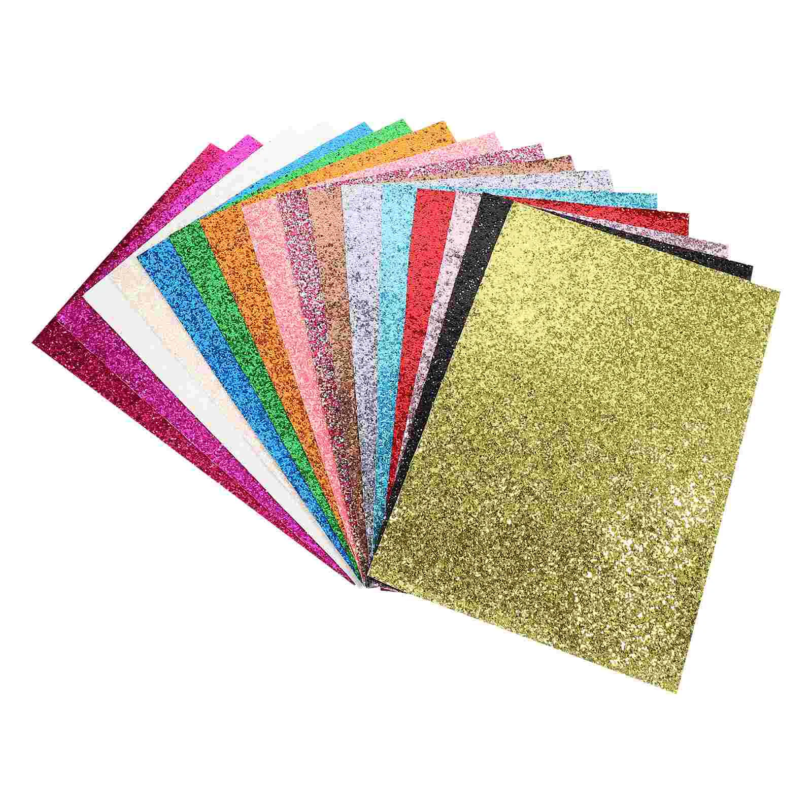 

16 Pcs Fashionable Adorable Sequined Leather Sequined Leather Sheets for DIY Decor