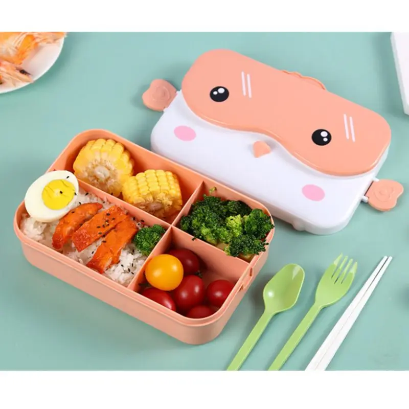 

Bird Plastic Lunch Box Cute Cartoon Portable Sealed Bento Boxes Microwave Kawaii Food Storage Container for Kids School Children