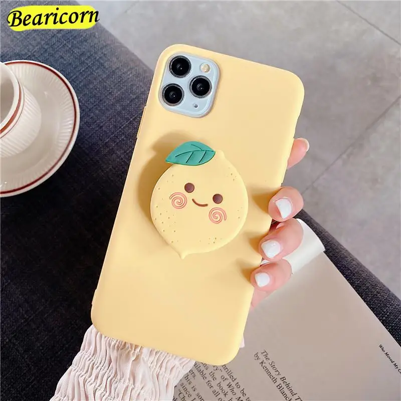 Мультяшный Чехол-держатель для телефона iPhone 14 13 12 mini 11 Pro Max 6 6s 7 8 Plus X Xs XR авокадо