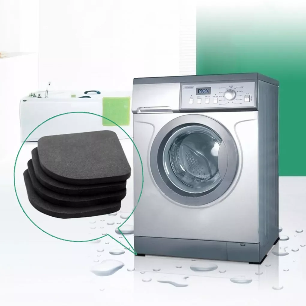

2023NEW Washing Machine Anti Vibration Pad Shock Proof Non Slip Foot Feet Tailorable Mat Refrigerator Floor Furniture Protectors