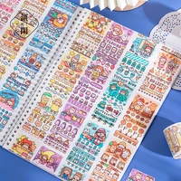 1 roll washi tape qi qi girls small days series diy hand painted cartoon hand account material decorative stickers