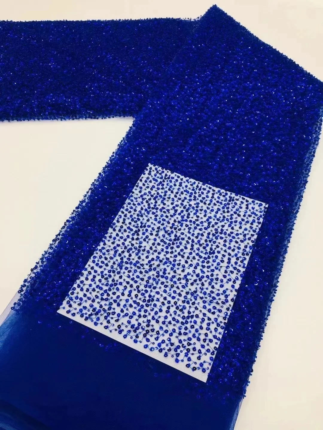 

Latest African Sequins Beads Lace Fabric 2022 High Quality Lace Material French Nigerian Lace Fabrics For Women Party Sewing