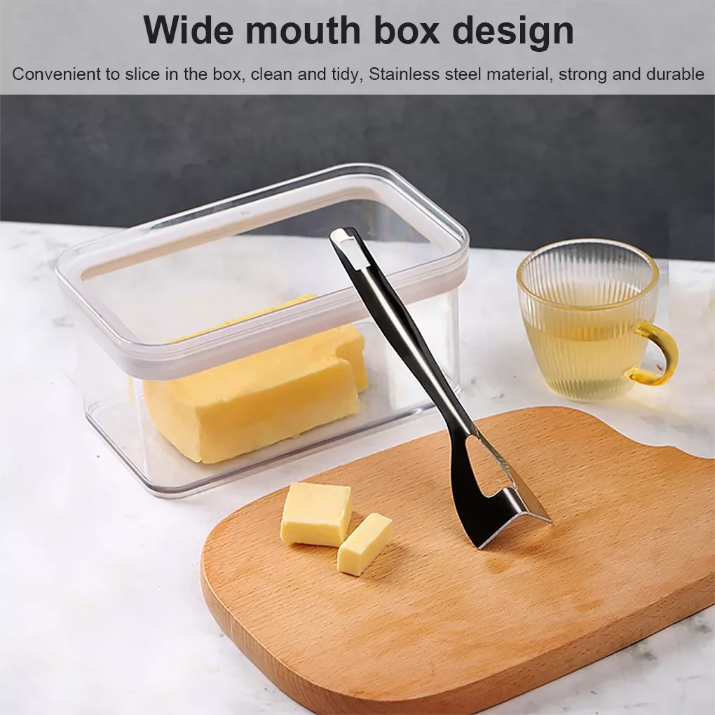 

Butter Keeper Slicer Set Clear Sealed Box Storage Case Cheese Fresh-keeping Container for Refrigerator
