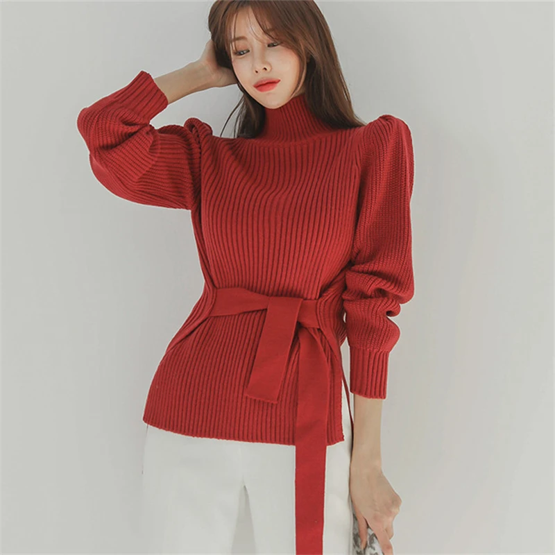 

2021 Fashion Turtleneck Warm Female Sweater New Autumn Winter Women Pullovers and Sweaters Knitted Elasticity Casual Jumper